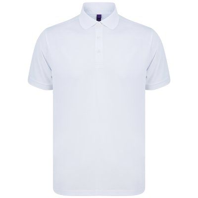 Polo de Poliéster reciclado para hombre White L