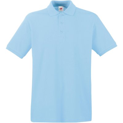 Polo Premium 100% algodón piqué Azul XL