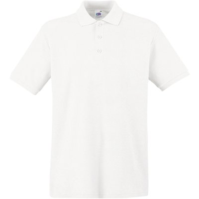 Polo Premium 100% algodón piqué Blanco XL