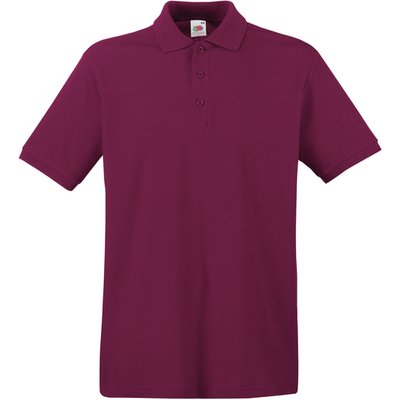 Polo Premium 100% algodón piqué Burgundy S