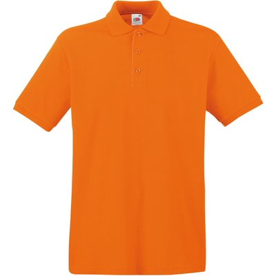 Polo Premium 100% algodón piqué Naranja L