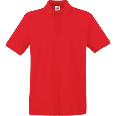 Polo Premium 100% algodón piqué Rojo S