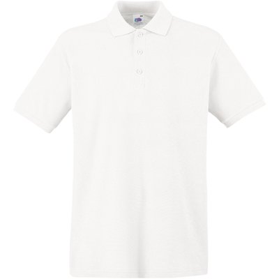 Polo Premium 100% algodón piqué White XL