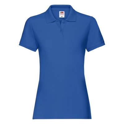 Polo premium mujer algodón Azul S