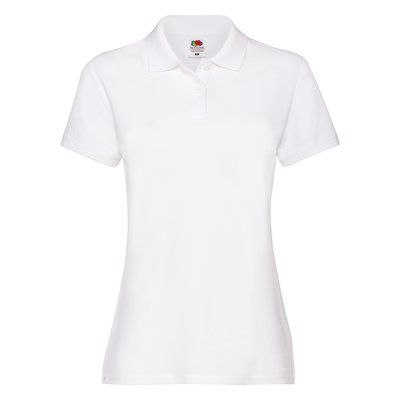 Polo premium mujer algodón Blanco S