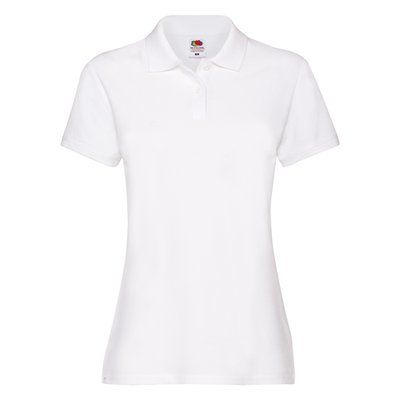 Polo premium mujer algodón White S