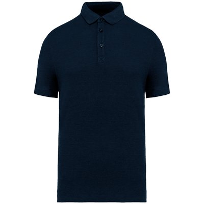 Polo de punto gofrado hombre Azul 3XL