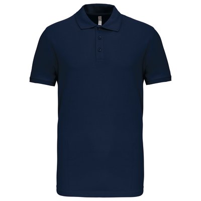 Polo de punto piqué manga corta Azul 3XL