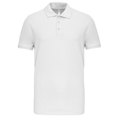 Polo de punto piqué manga corta Blanco M