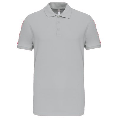 Polo de punto piqué manga corta Gris XL