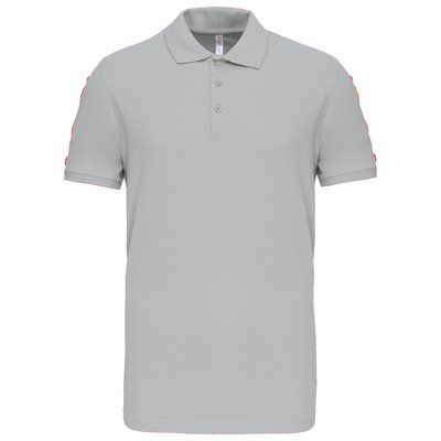 Polo de punto piqué manga corta Snow Grey XL