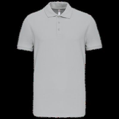 Polo de punto piqué manga corta Snow Grey XXL