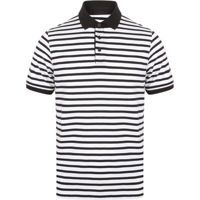 Polo a rayas 100% algodón White / Navy XXL