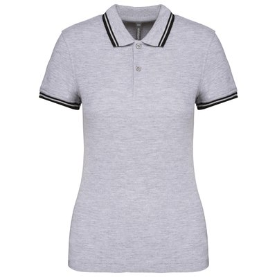 Polo a rayas mujer manga corta Gris XS