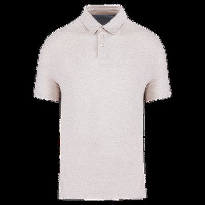 Polo reciclado ajustado hombre Recycled Cream Heather 4XL