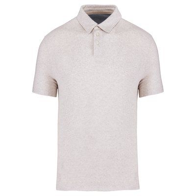 Polo reciclado ajustado hombre Recycled Cream Heather XS