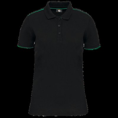 Polo ropa profesional mujer Black / Kelly Green 3XL