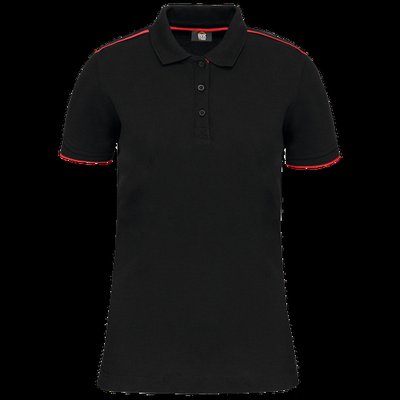 Polo ropa profesional mujer Black / Red 3XL