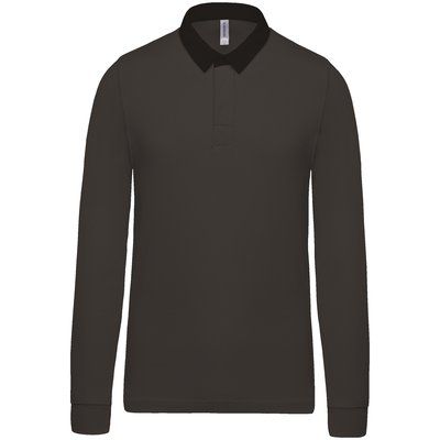 Polo Rugby 100% Algodón Peinado Dark Grey / Black 5XL