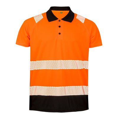 Polo de seguridad reciclado Orange / Black S/M