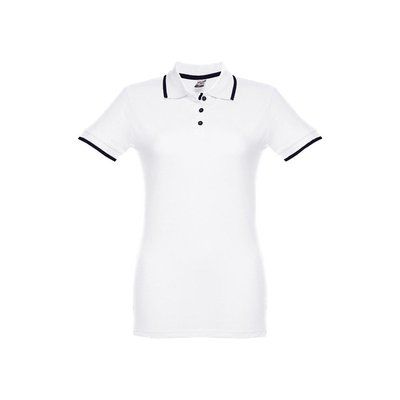 Polo slim fit mujer bicolor