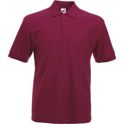 Polo tapeta con tres botones Burgundy L