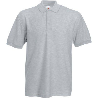 Polo tapeta con tres botones Heather Grey XXL