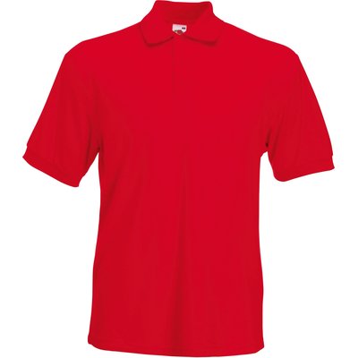 Polo tapeta con tres botones Rojo XXL