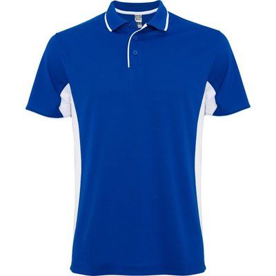 Polo técnico para deporte ROYAL/BLANCO XL