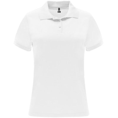 Polo técnico de manga corta para mujer Blanco L