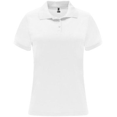 Polo técnico de manga corta para mujer Blanco S