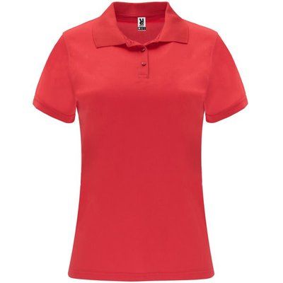 Polo técnico de manga corta para mujer Rojo M