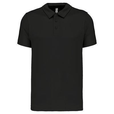 Polo transpirable hombre manga corta Black XS