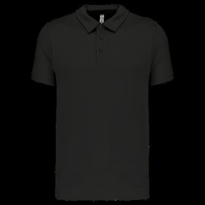 Polo transpirable hombre manga corta Black XXL