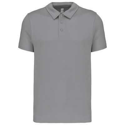 Polo transpirable hombre manga corta Fine Grey L