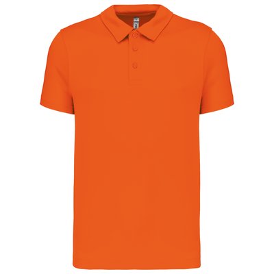 Polo transpirable hombre manga corta Naranja 3XL