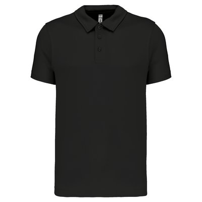 Polo transpirable hombre manga corta Negro L