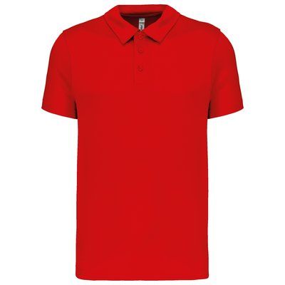 Polo transpirable hombre manga corta Red 3XL