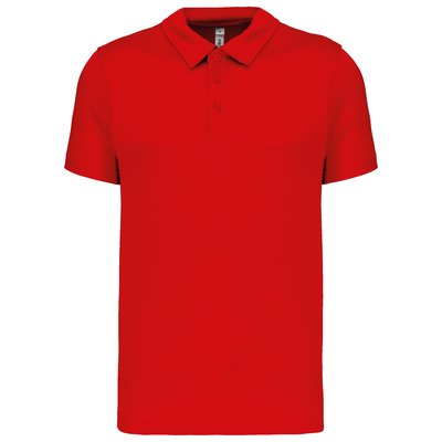 Polo transpirable hombre manga corta Rojo XXL