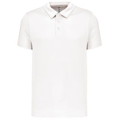 Polo transpirable hombre manga corta White XL