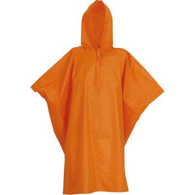 Poncho con capucha para la lluvia Orange Child