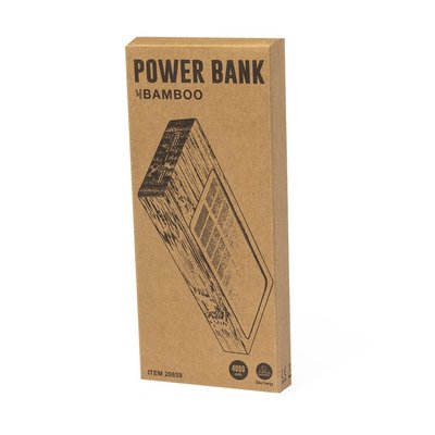 Power Bank Solar 4000mAh Bambú