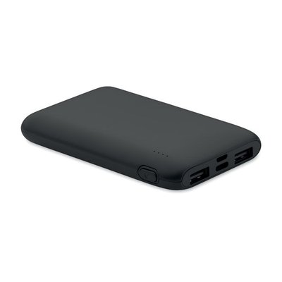 Powerbank de 5000 mAh en ABS reciclado Negro