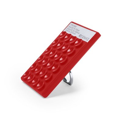 Powerbank con ventosas y soporte para selfies de 2000 mAh Rojo