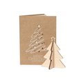 Producto Kit Felicitación Navideña: Postal, Árbol de Madera y Semillas