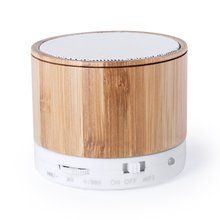 Producto Altavoz con cuerpo en bambú con ranura para mini SD