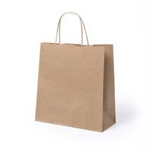 Producto Bolsa de papel reciclable con asas cortas y fuelle 22 x 23 cm