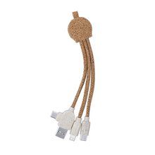 Producto Cable cargador USB eco corcho caña