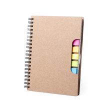 Producto Libreta ecológica de cartón reciclado con notas adhesivas 14,6x17,7 cm