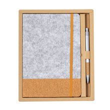 Producto Set de libreta en fieltro RPET y corcho y bolígrafo